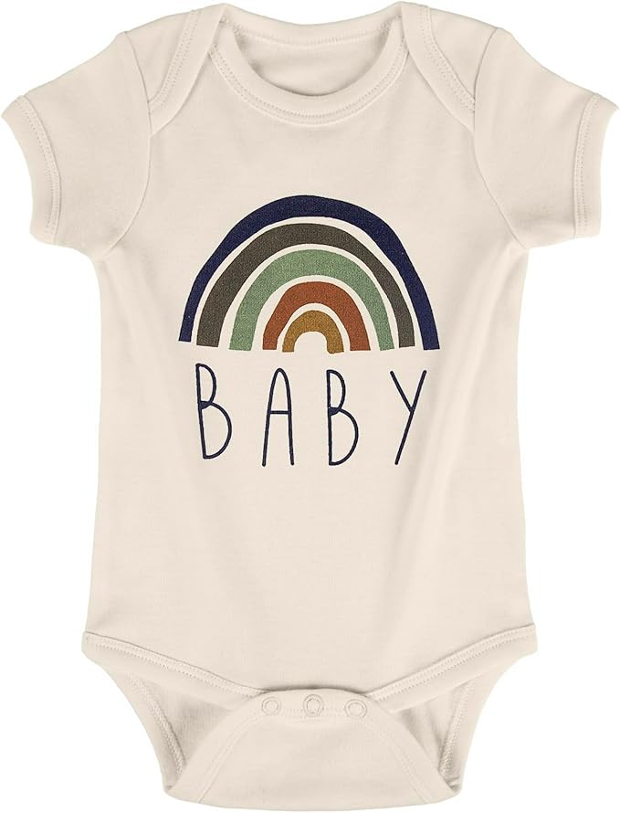 Cnins Newborn Baby Bodysuit - Pregnancy Announcement & Infant Loss Gift, Coming Soon & Rainbow Design Coming Home Outfit