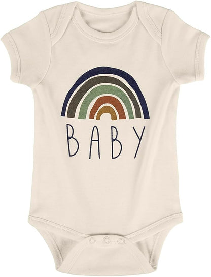Cnins Newborn Baby Bodysuit - Pregnancy Announcement & Infant Loss Gift, Coming Soon & Rainbow Design Coming Home Outfit