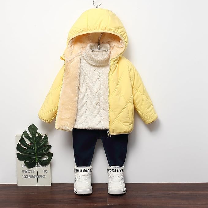 Baby Boys Girls Toddlers Winter Coats Puffer Jacket Hooded Down Snow Jacket Coat Outerwear