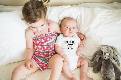AW Fashions Cutie Pie Baby Bodysuit Cute Sweet Outfit Boys Girls Newborn Romper Infants Announcement