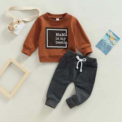 CIYCUIT Toddler Baby Boy Clothes Long Sleeve Sweatshirt Pants Set Fall Winter Outfits