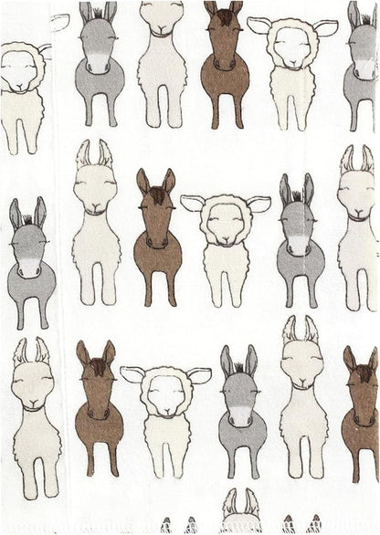Luvable Friends Hudson Baby Flannel Burp Cloths 7pk, Farm Friends Pastel