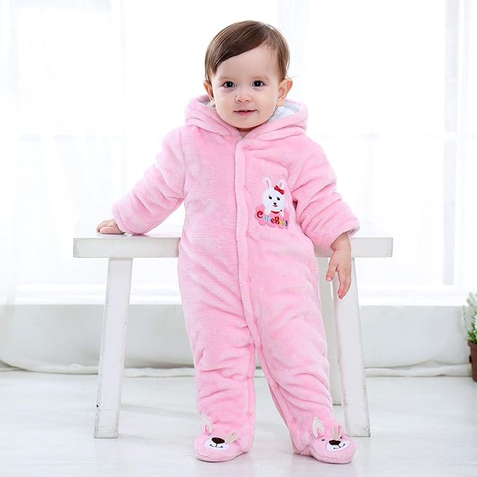Gaorui Newborn Baby Jumpsuit Outfit Hoody Coat Winter Infant Rompers Toddler Clothing Bodysuit