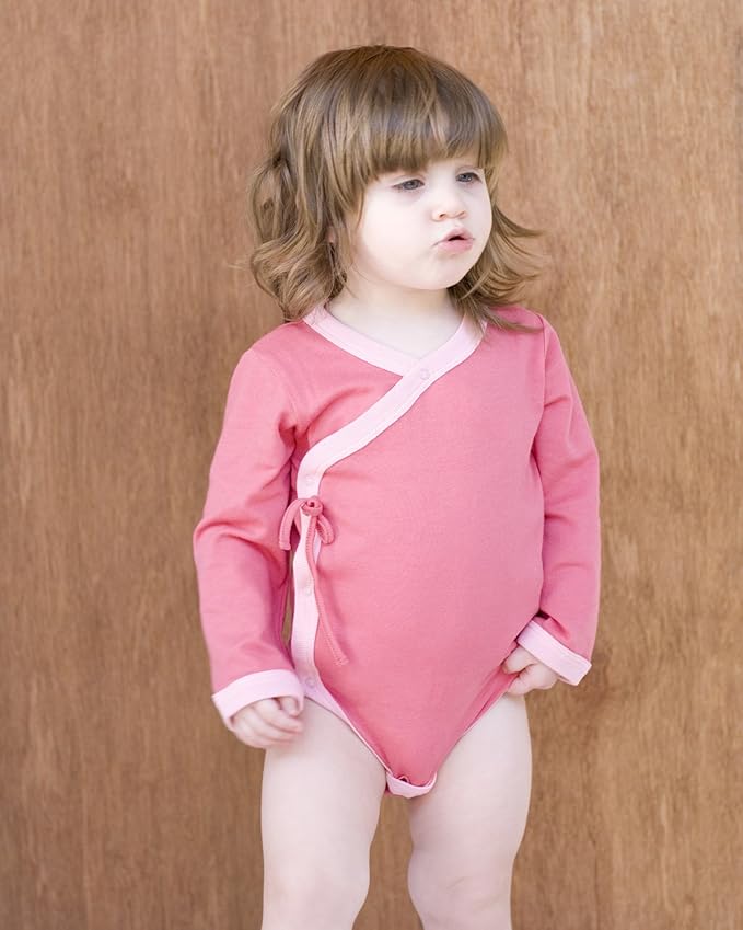 Babysoy Baby Kimono Wrap Around Onesie Bodysuit