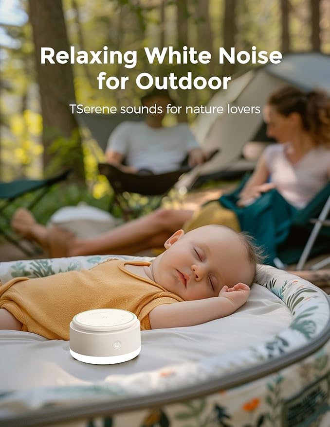 Momcozy Sound Machine for Baby | Portable White Noise Sound Machine for Sleep Rechargeable | 20 Sleep Sounds White Noise Machine with Nursery Night Light | Travel Sleep Sound Machine Battery Based