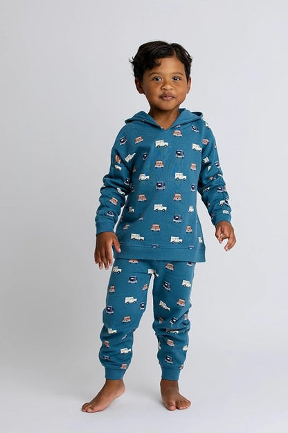 monica + andy Sporty Sweatsuit, 100% Organic Cotton Clothes for Boys & Girls, Outfit Sizes For Kids, Toddler & Infant