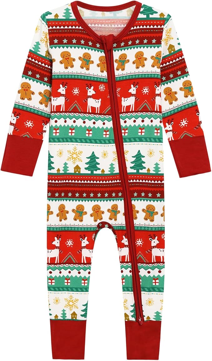 Baby Zippered Rompers Newborn Pajamas Sleepers Long Sleeve Jumpsuits Infant Zipper Romper-Viscose from Bamboo