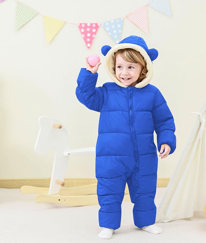 BFUSTYLE Baby Snowsuit 0-24 Months Winter Clothes Infant Boy Girl Puffer Jacket Newborn One Piece Coat with Hooded