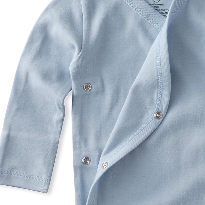 unisex-baby Sterling 3-pack Kimono Bodysuits 100% Organic Cotton Side Snap for Baby Boys & Girls