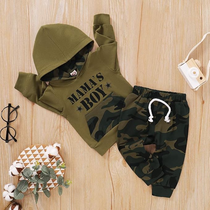 Toddler Baby Boy Clothes Infant Newborn Boy Outfit Long Sleeve Hoodie Sweatshirt Pants Fall Winter Clothes Set