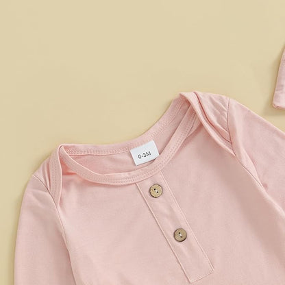 Newborn Knotted Gown 2 Pack Plain Sleeper for Baby Boy Girl Coming Home Outfit