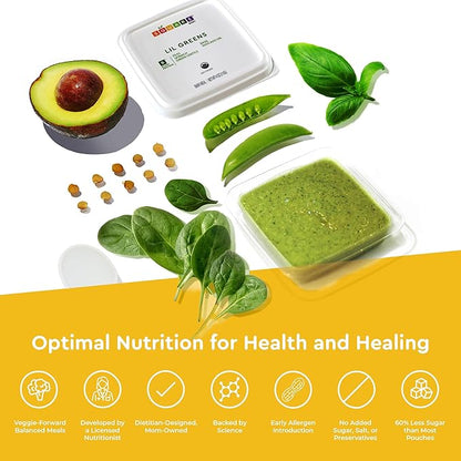 Square Food Organic Baby Food Purees | Soft Food Sampler Pack | Fresh & Dietitian-Designed Veggie-Forward, Balanced Meals | Low Sugar. No Added Sugar | Allergen Intro Options (7 Pack, 4 oz)