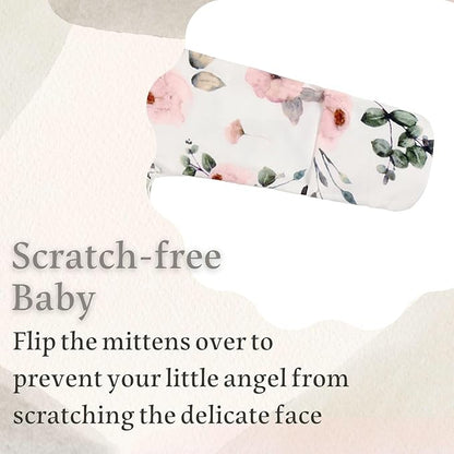 Newborn Baby Sleeper Gown - Knotted Nightgown Coming Home Outfits for Baby Girl - 2-Piece Set With Hat