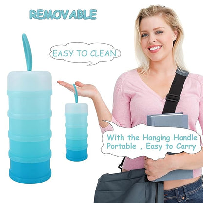 Accmor 3 Pack Baby Formula Dispenser On The Go, Stackable Formula Dispenser Formula Container to Go, Non-Spill Portable Milk Powder Kids Snack Storage Container, BPA Free