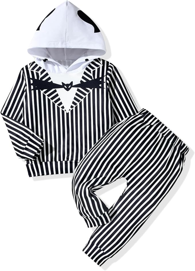 Baby Boys Dinosaur Long Sleeve Hoodie Tops Sweatsuit Pants Winter Outfit Set