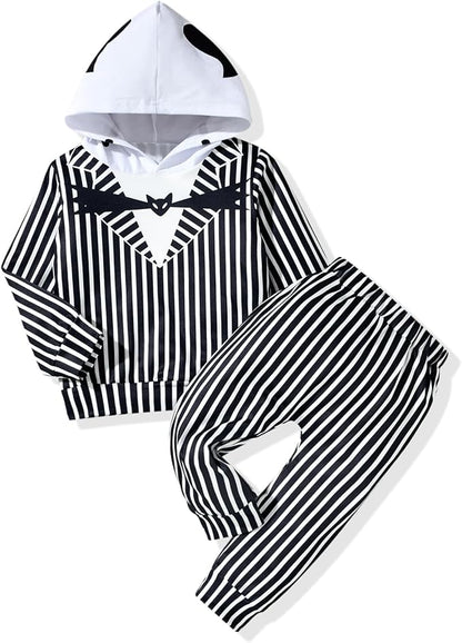 Baby Boys Dinosaur Long Sleeve Hoodie Tops Sweatsuit Pants Winter Outfit Set