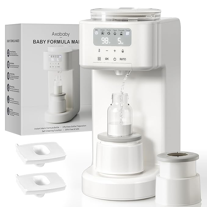 Advanced Baby Formula Dispenser with Automatic Mix & Clean, Fast Formula Maker with Accurate Sensors, Instant Warm Water, Moisture-Proof Design, Fits Most Bottles & Formula, Dishwasher-Safe