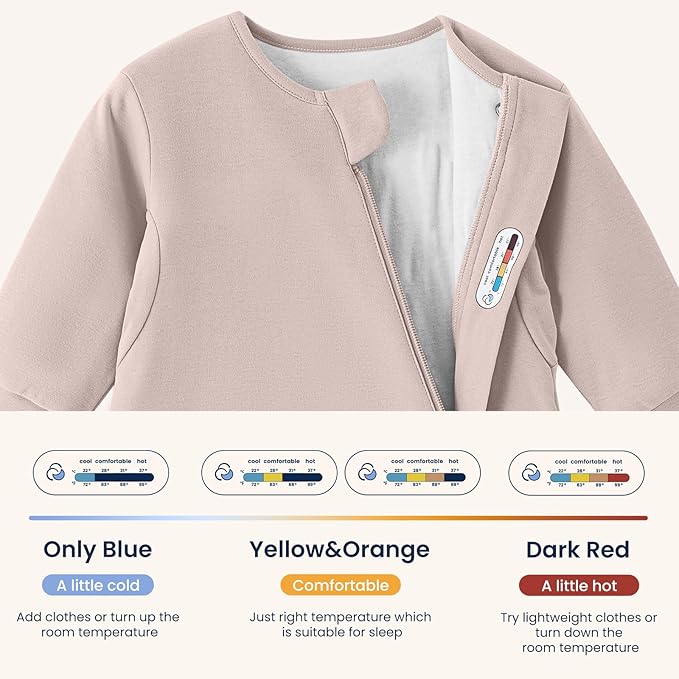 Unisex Sleeping Bag for Babies and Toddlers 1.0 Tog Sleep Sack 0-6 Months, Newborn Sleep Sack, Wearable Blanket Baby, One Piece Long Sleeves, Gifts for Baby