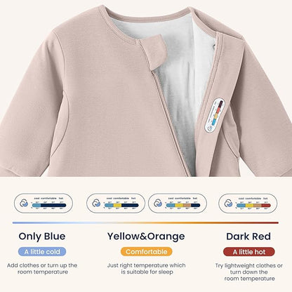 Unisex Sleeping Bag for Babies and Toddlers 1.0 Tog Sleep Sack 0-6 Months, Newborn Sleep Sack, Wearable Blanket Baby, One Piece Long Sleeves, Gifts for Baby