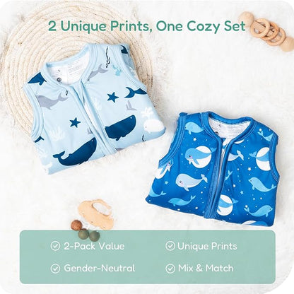 Baby Sleep Sack, 1.0 TOG Cozy Wearable Blanket, Soft Sleeping Bag with Zipper, Toddler Sleep Sack 0-3-6-12-24-3T