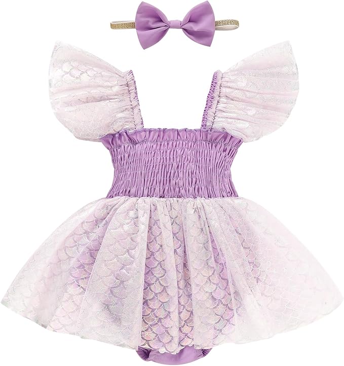 Baby Girl Clothes Infant Tulle Romper Ruffe Sleeveless Bodysuit Baby Girl Outfits Infant Girl Dress 0-18M