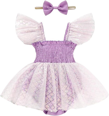 Baby Girl Clothes Infant Tulle Romper Ruffe Sleeveless Bodysuit Baby Girl Outfits Infant Girl Dress 0-18M