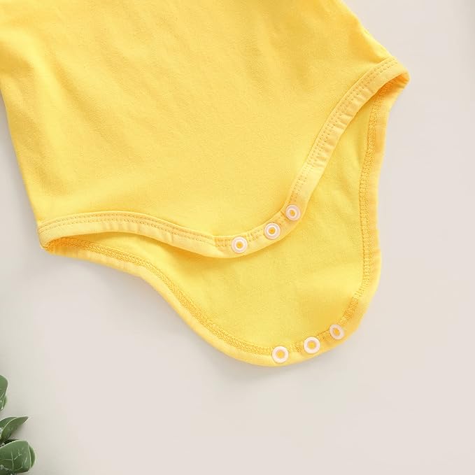 Newborn Infant Baby Girl Solid Ruffle Romper Bodysuit Jumpsuit Casual Clothes One Piece Outfit