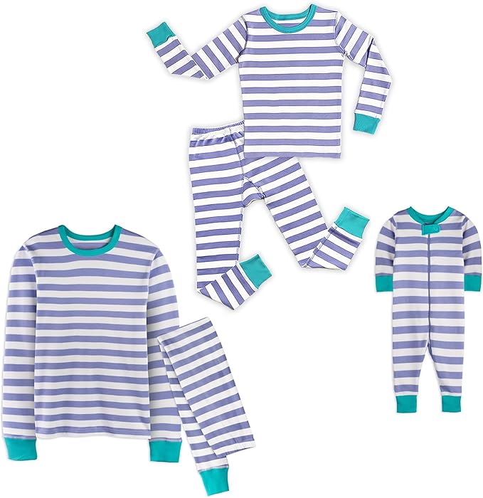 Mightly Boys and Girls' Pajamas | 100% Organic Cotton Soft, Elastic and Comfortable Footless Pajama Set for Toddlers & Kids