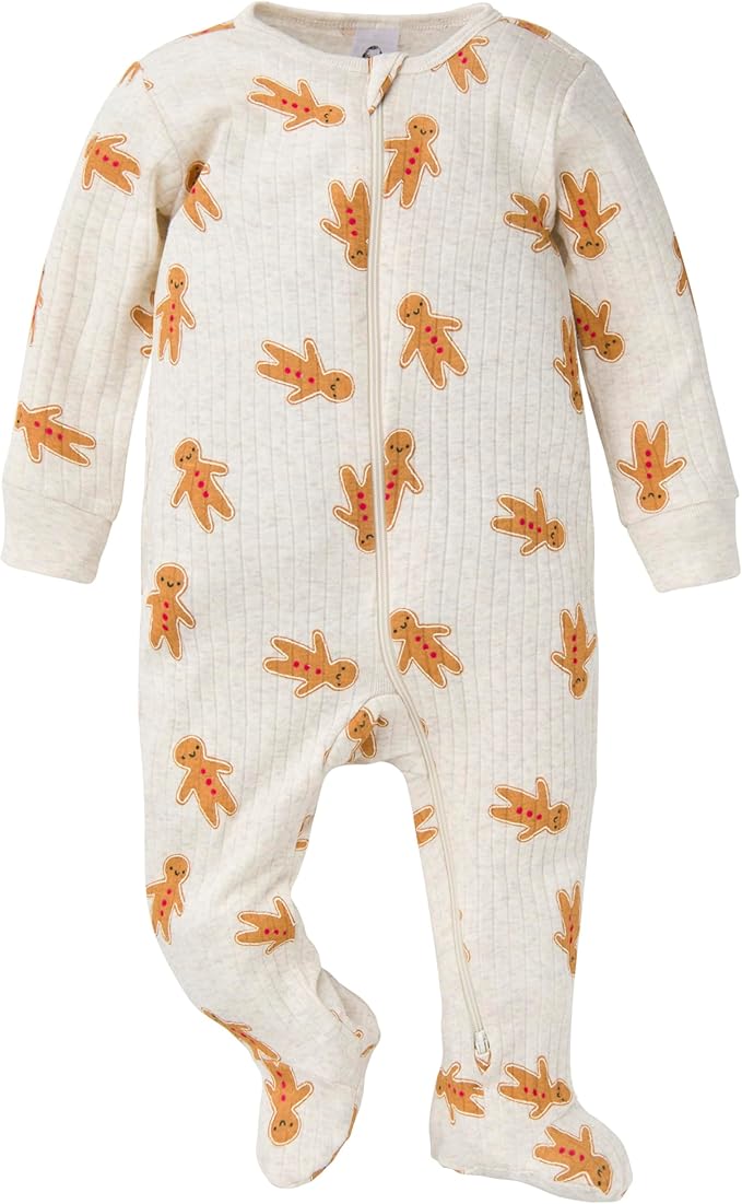 Gerber baby-girls Baby Unisex 2-pack 2-way Zip Textured Sleep 'N Play