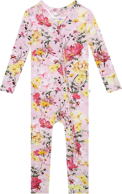 Posh Peanut Convertible Baby Sleepers - Girls Footless Baby Pajamas with 2 Way Zipper for Easy Diaper Changes