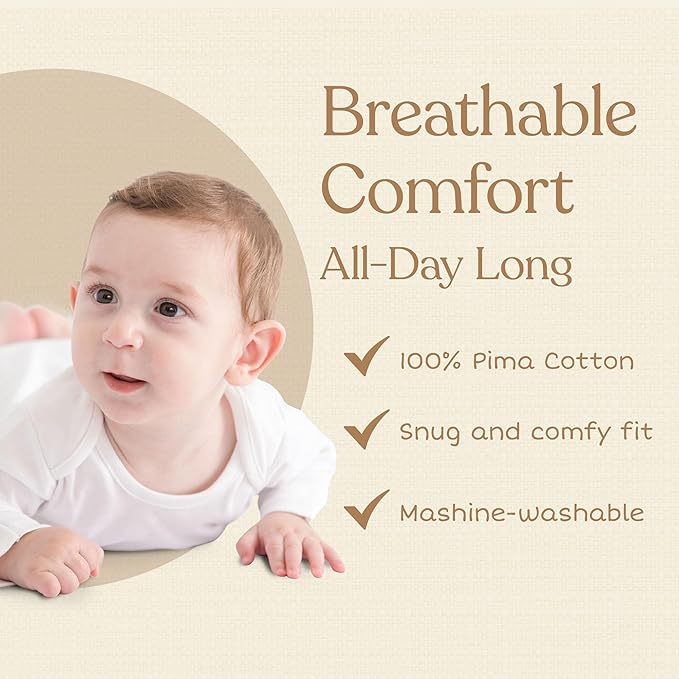 Pimbi&Bimpi Baby Bodysuit Long Sleeve | Baby Romper | Premium Peruvian Pima Cotton | Gender Neutral baby clothes: baby boy romper and baby girl romper (12-18 months)