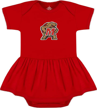Creative Knitwear College Baby Picot Bodysuit Dress - Team Logo, Multiple Colors, for Baby Girls (0-24 Months)