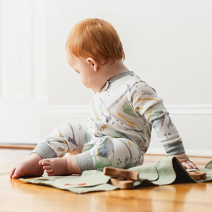 Burt's Bees Baby Boys Sleep and Play PJs, 100% Organic Cotton One-Piece Zip Front Romper Jumpsuit Pajamas