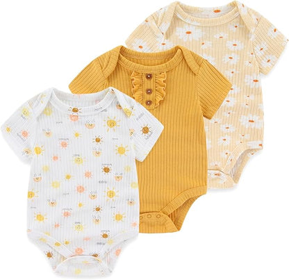 Baby Bodysuit Boy Girl Clothes Soft Newborn Infant Outfit Short Sleeve Romper