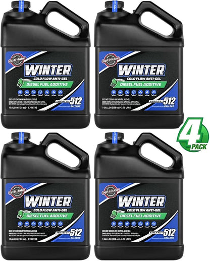 Opti-Lube Winter Formula Anti-Gel Diesel Fuel Additive: Gallon (4 Gallons (Treats 2048 Gallons))