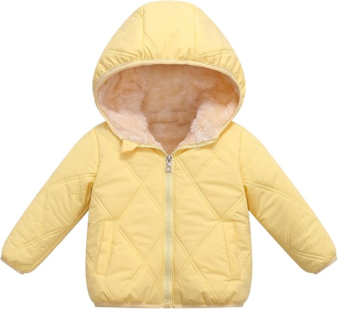 Baby Boys Girls Toddlers Winter Coats Puffer Jacket Hooded Down Snow Jacket Coat Outerwear