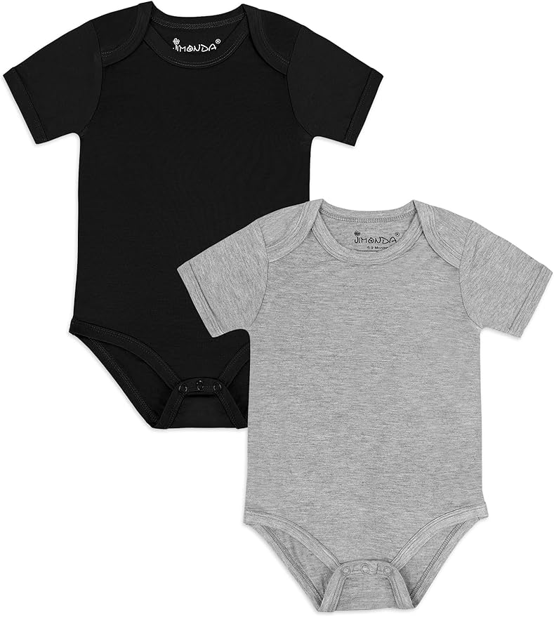 Jimonda Baby Bodysuits Rayon from Bamboo Short Sleeve Baby Boys Girls Rompers Soft Outfits Newborn Clothes