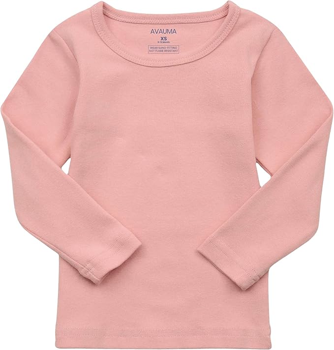 AVAUMA Baby Boys Girls Pajama Set Kids Toddler Snug fit Basic Cotton Sleepwear pjs for Daily