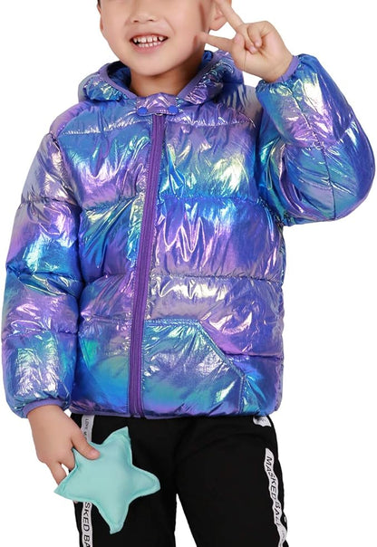 Winter Down Coats for Kids Baby Boys Girls Light Puffer Padded Jacket Bear Hoods Infant Outerwear