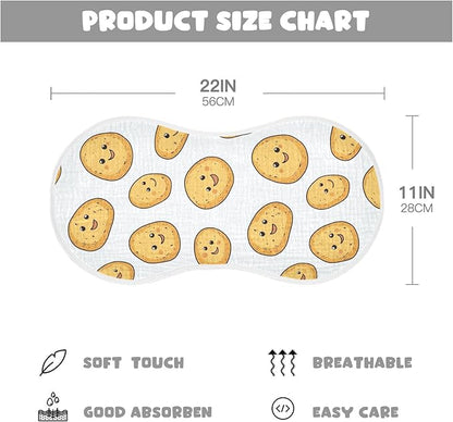 vvfelixl Potato Baby Burp Cloths for Baby Boy Girls Baby Washcloths Burp Rags 1 Pack