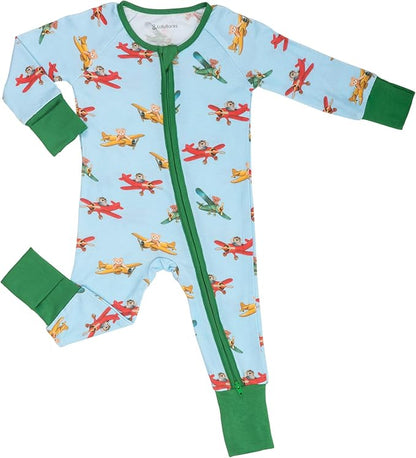LollyBanks Baby Pajamas, 2-Way Zipper Infant Romper, 95% Viscose Made from Bamboo and 5% Spandex, Baby Sleepers