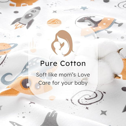 Baby Sleep Sack 18-24 months, 100% Cotton Sleeping Sack for Newborn and Infant, 3 Pack Baby Wearable Blanket for Boy and Girl, 0.5 Tog Lightweight Double Zipper Sleep Bag Coffee Dinosaur Planet