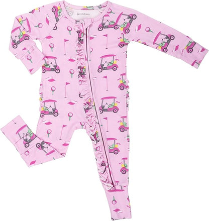 LollyBanks Baby Pajamas, 2-Way Zipper Infant Romper, 95% Viscose Made from Bamboo and 5% Spandex, Baby Sleepers
