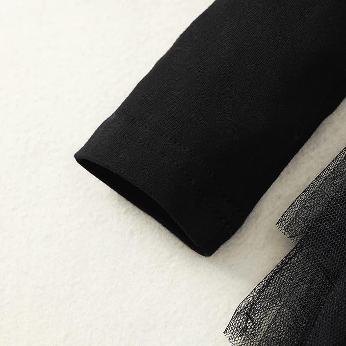 Baby Girl Clothes Infant Ruffle Sleeve Romper Dress Newborn Solid Tutu Skirt Sets Jumpsuit Headband Outfit