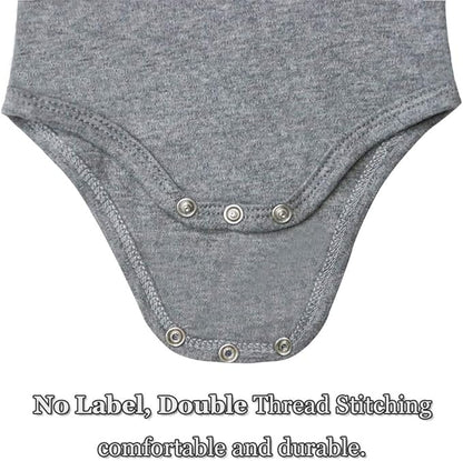 Baby Onsies 100% Cotton Short Sleeve Baby Bodysuits Solid Color Infant Bodysuits for Newborn Baby 3-Pack