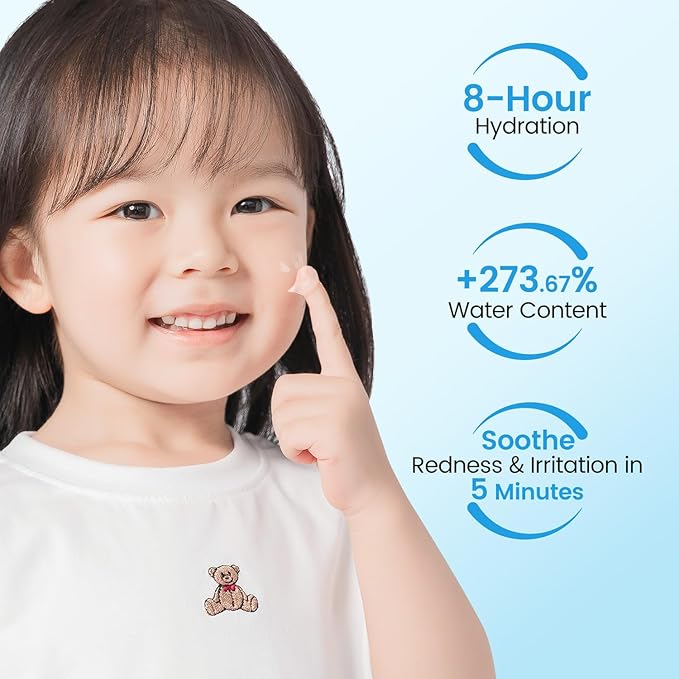 RUNBEN After Sun Gel with 70% Centella, Sunburn Relief for Face, Cooling & Soothing, Gentle for Sensitive Skin, Safe for Baby & Kids, Non-Fragrance (2.64 oz)