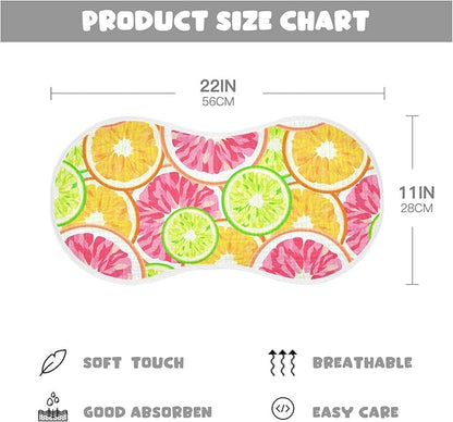 vvfelixl Muslin Burp Cloths Orange Grapefruit Lime Lemon Baby Washcloths for Baby Girl Boys 2 Pack