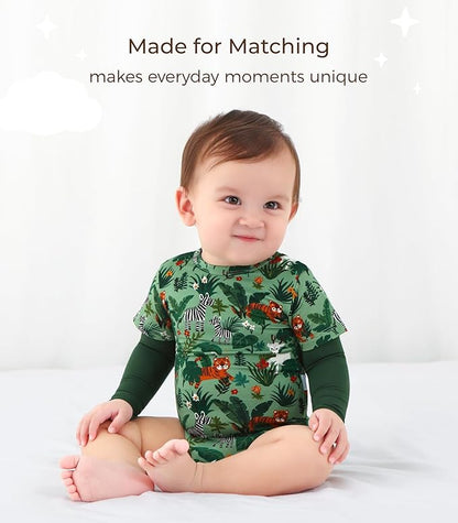 Baby Viscose from Bamboo Bodysuit for Boys Girls Long Sleeve Romper Soft Outfits for Infant One-Piece Cute Clothes