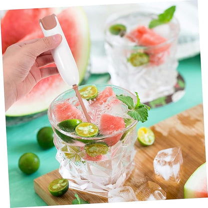 Handheld Drink Mixer Extended Handle Electric Milk Powder Stirrer Portable Multifunctional Mixer for Formula and Beverages Compact Battery Operated