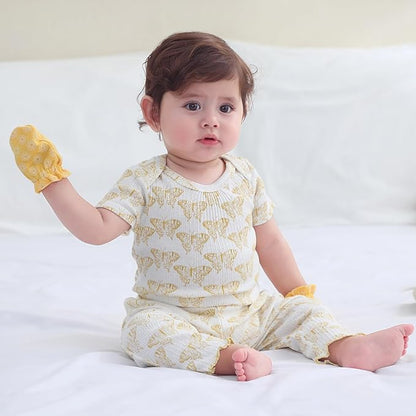 Baby Bodysuit 6 Pack Soft Mixed Ribbed Short Sleeve Romper Infant Boy Girl Clothes Set